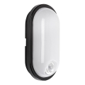 Rabalux - LED lauko lubinis šviestuvas su jutikliu LED/15W/230V IP65 juodas
