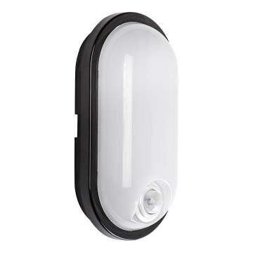 Rabalux - LED lauko lubinis šviestuvas su jutikliu LED/15W/230V IP65 juodas