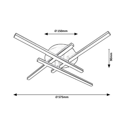 Rabalux - LED Lubinis šviestuvas 4xLED/25W/230V