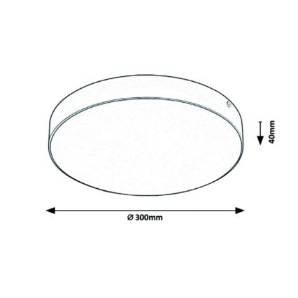 Rabalux - LED Lubinis šviestuvas LED/24W/230V 3000-6000K IP44 baltas