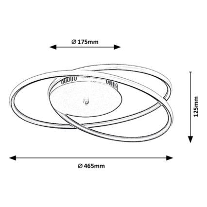 Rabalux - LED lubinis šviestuvas LED/40W/230V Ø 46,5 cm