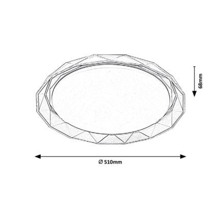 Rabalux - LED Lubinis šviestuvas LED/48W/230V
