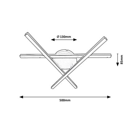 Rabalux - LED Lubų šviestuvas 3xLED/25W/230V