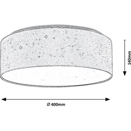 Rabalux - LED Lubų šviestuvas LED/22W/230V pilkas