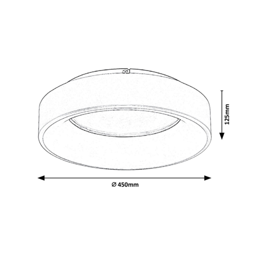 Rabalux - LED Pritemdomas lubinis šviestuvas LED/24W/230V apvalus 3000-6000K + nuotolinio valdymo pultas