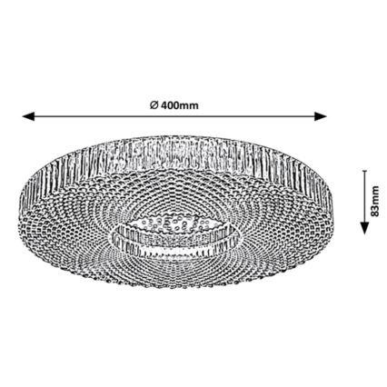 Rabalux - LED Pritemdomas lubinis šviestuvas LED/36W/230V 3000-6000K + nuotolinio valdymo pultas