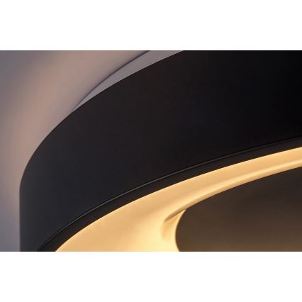 Rabalux - LED Pritemdomas lubinis šviestuvas LED/38W/230V juoda 3000-6500K + nuotolinio valdymo pultas diametras 48 cm