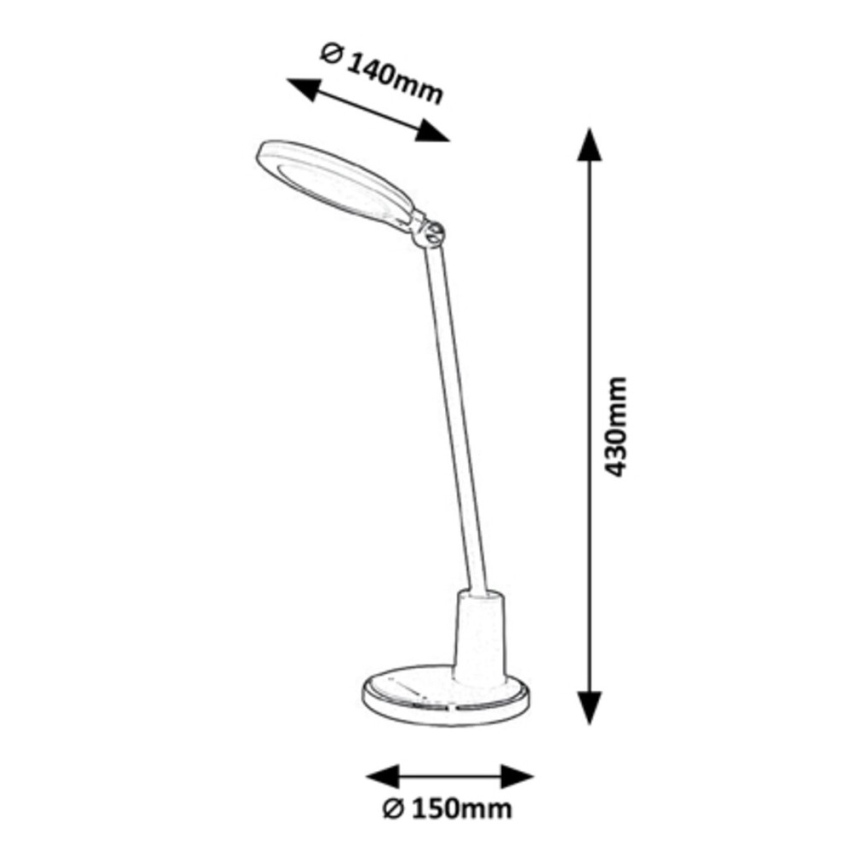 Rabalux - LED Reguliuojama stalinė lempa su jutikliu LED/10W/230V 3000-6000K