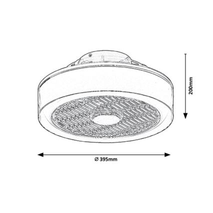 Rabalux - LED Reguliuojamas lubinis šviestuvas su ventiliatoriumi LED/30W/230V + VP 3000-6000K