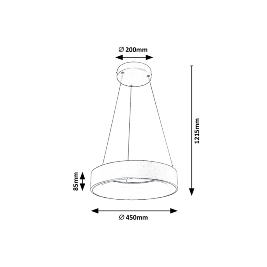Rabalux - LED Reguliuojamas pakabinamas sietynas LED/24W/230V apvalus + VP 3000-6000K