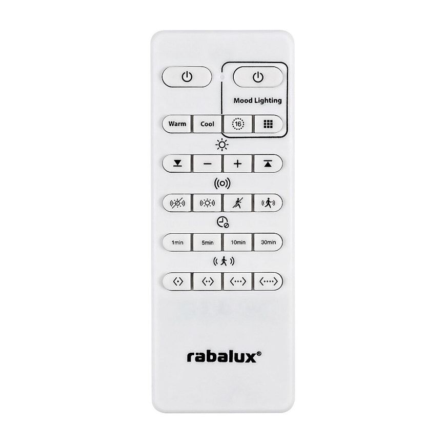 Rabalux - LED RGB pritemdomas lubinis šviestuvas su jutikliu LED/28W/230V 2700-5000K + nuotolinio valdymo pultas