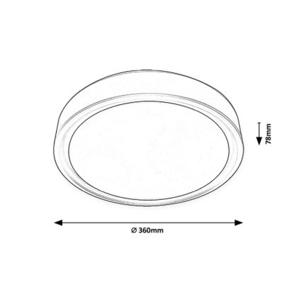 Rabalux - LED RGB pritemdomas lubinis šviestuvas su jutikliu LED/28W/230V 2700-5000K + nuotolinio valdymo pultas