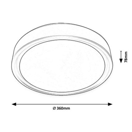 Rabalux - LED RGB pritemdomas lubinis šviestuvas su jutikliu LED/28W/230V 2700-5000K + nuotolinio valdymo pultas