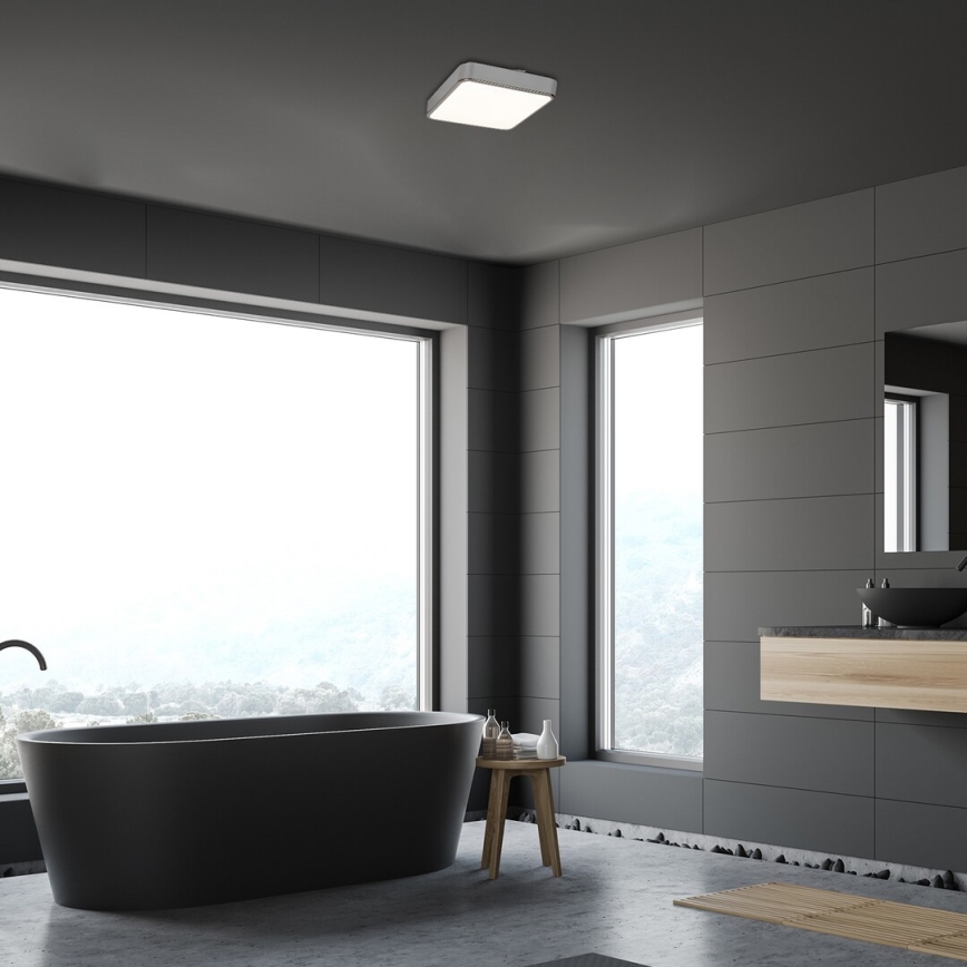 Rabalux - LED RGB vonios kambario pritemdomas lubinis šviestuvas LED/22W/230V 3000-6000K IP44 + nuotolinis valdymas 29x29 cm