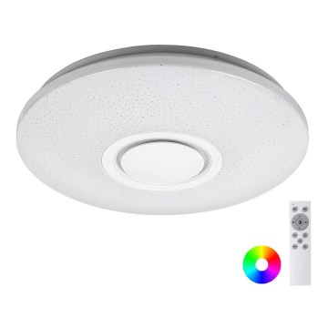 Rabalux - LED RGB reguliuojamas lubų šviestuvas su garsiakalbiu, LED/24W/230V, Wi‑Fi Tuya su nuotoliniu valdymu, skersmuo 40 cm