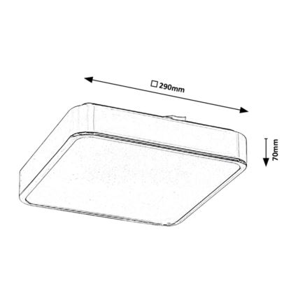 Rabalux - LED RGB Reguliuojamas vonios lubų šviestuvas LED/22W/230V IP44 + VP 3000-6000K