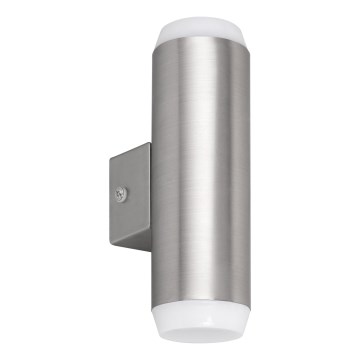Rabalux - LED sieninis lauko šviestuvas 2xLED/4W/230V saténový matinis chromas IP44