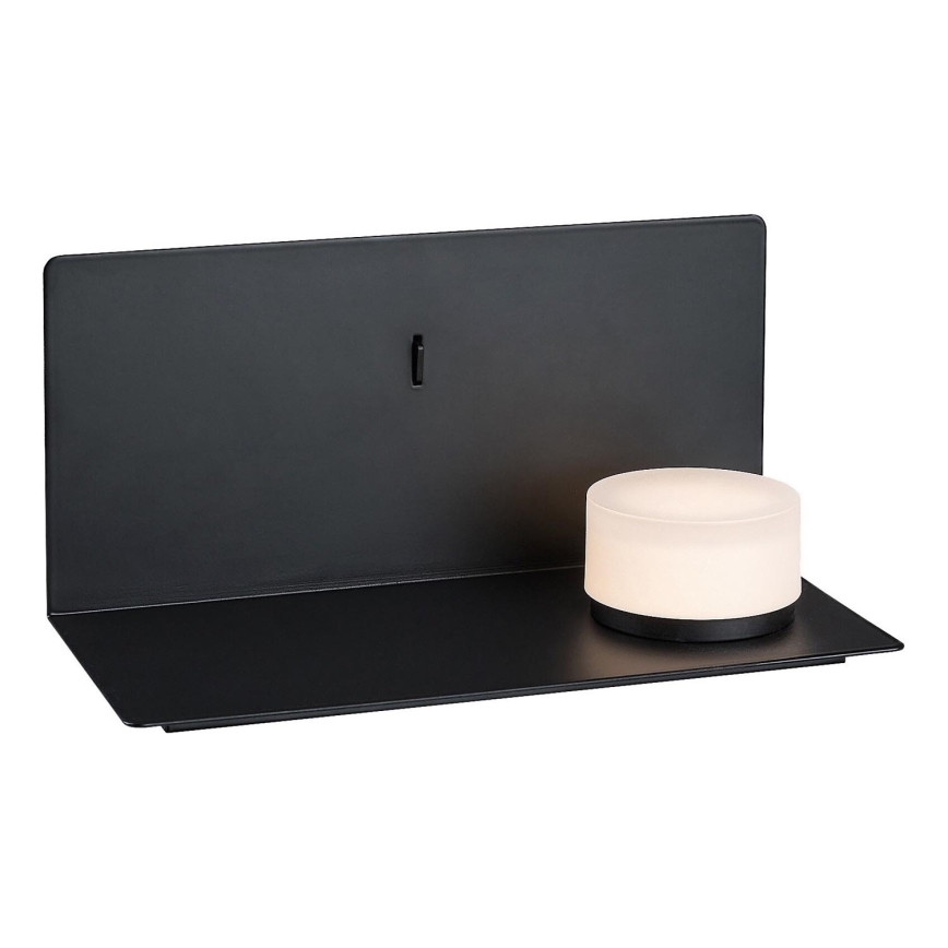 Rabalux - LED Sieninis šviestuvas su lentyna ir USB portem LED/6W/230V 3000K