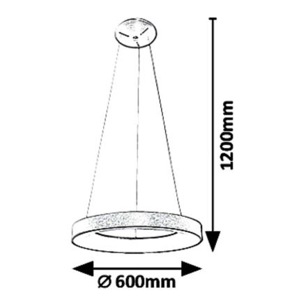 Rabalux - LED sietynas, kabinamas ant virvės CARMELLA LED/50W/230V