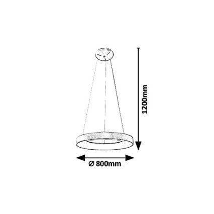 Rabalux - LED sietynas, kabinamas ant virvės CARMELLA LED/80W/230V