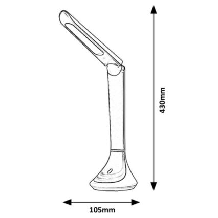 Rabalux - LED Stalinė lempa LED/5W/230V juoda