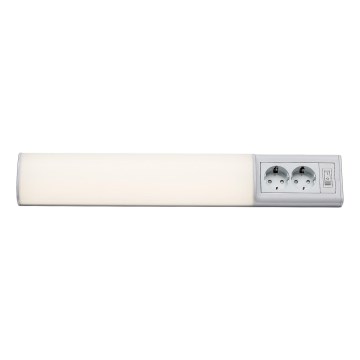 Rabalux - LED virtuvės šviestuvas, kabinamas po spintele su 2 lizdais LED/10W/230V 4000K 50 cm balta