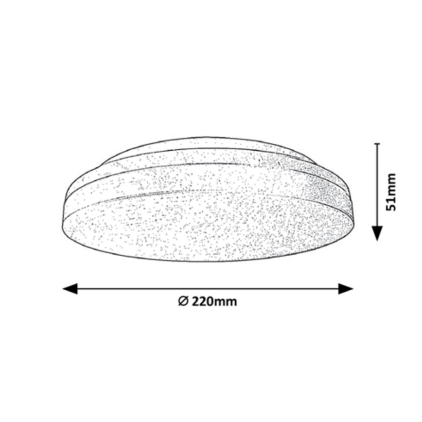 Rabalux - LED vonios kambario lubinis šviestuvas LED/18W/230V IP54 3000K/4000K/6000K Ø 22 cm