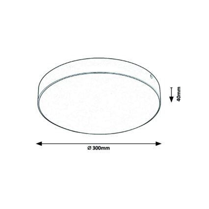 Rabalux - LED vonios kambario lubinis šviestuvas LED/24W/230V 2800K/4000K/6000K IP44 juoda Ø 30 cm