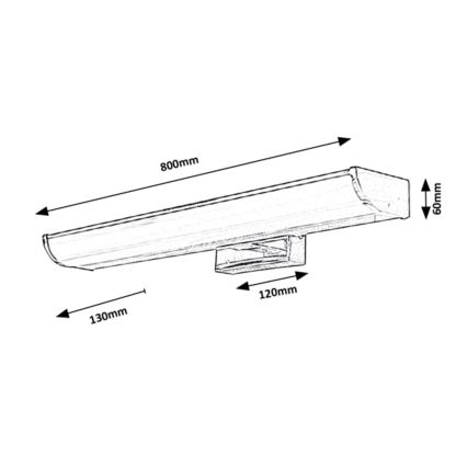 Rabalux - LED Vonios sieninis šviestuvas LED/13,5W/230V IP44