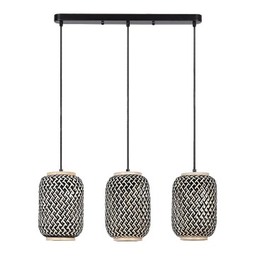Rabalux - Lubų šviestuvas su kabeliu 3xE27/40W/230V rotangas