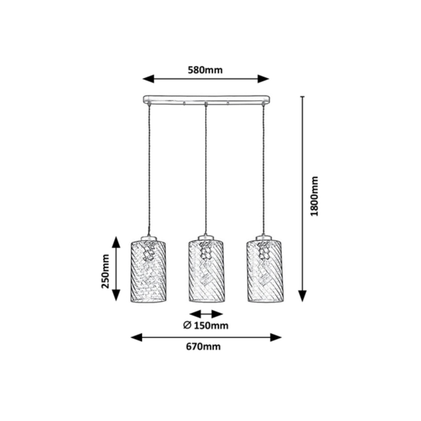 Rabalux - Pakabinamas sietynas 3xE27/40W/230V