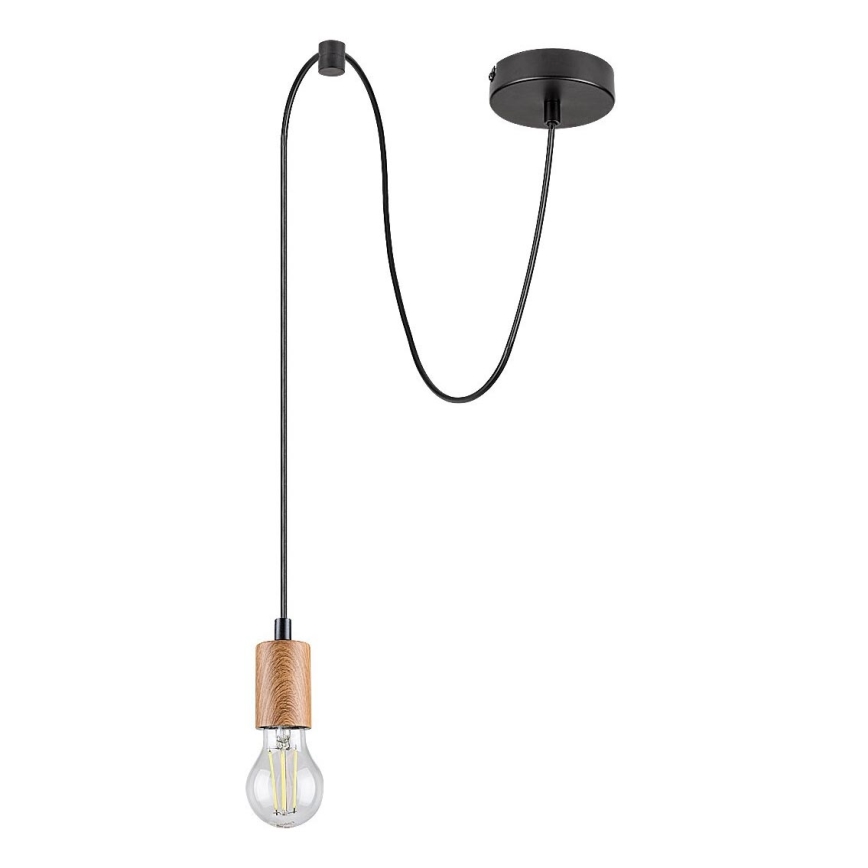 Rabalux - Pakabinamas šviestuvas su kabeliu 1xE27/60W/230V, ąžuolo spalvos