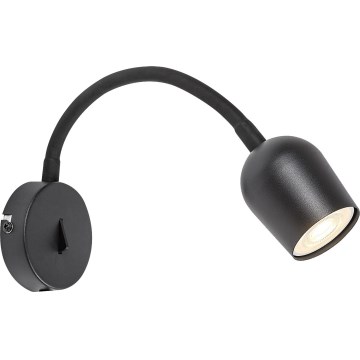 Rabalux - Sieninis kryptinis šviestuvas 1xGU10/15W/230V juodas