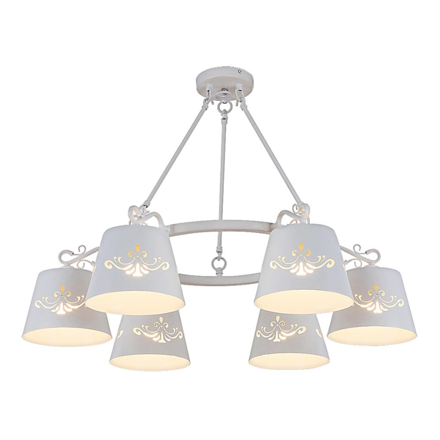 Rabalux - Tvirtinamas sietynas 6xE14/40W/230V balta