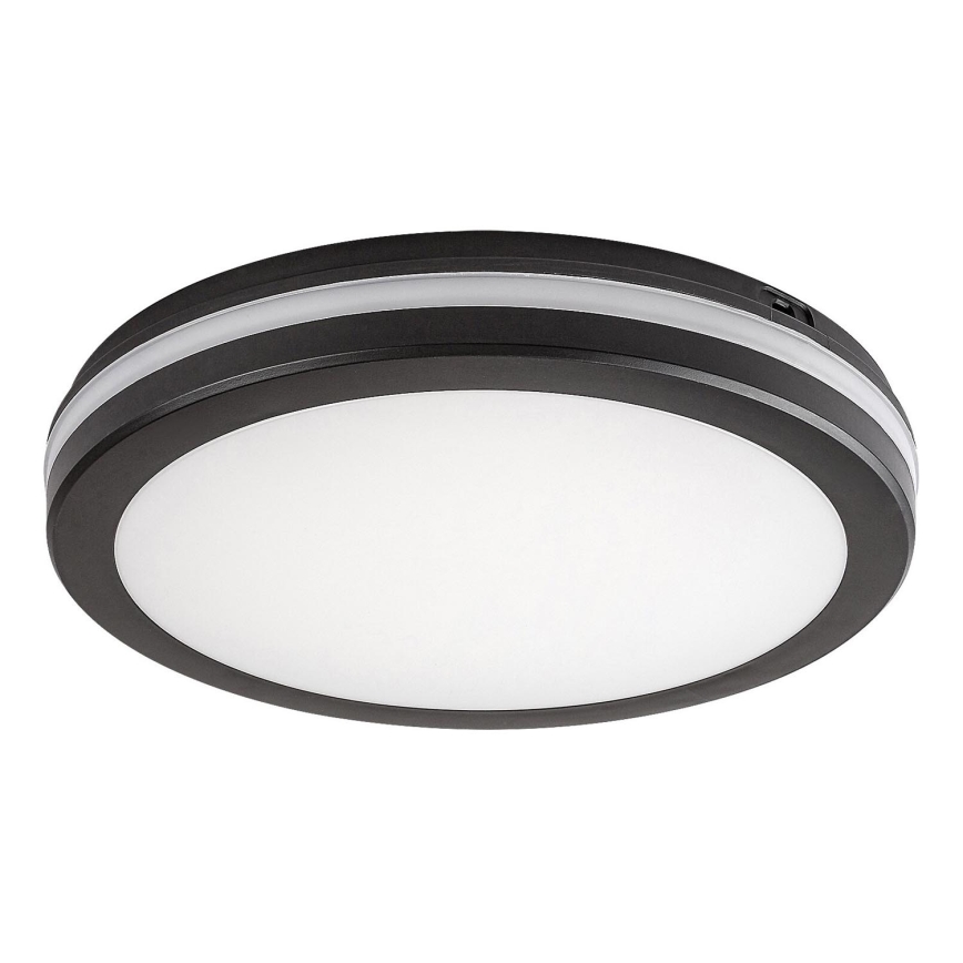 Rabalux - vonios kambario lubinis LED šviestuvas LED/28W/230V 3000/4000/6500K IP54, juodas, skersmuo 30 cm