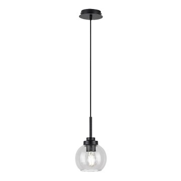 Rabalux - Vonios kambario pakabinamas šviestuvas su kabeliu 1xE27/15W/230V juodas IP44
