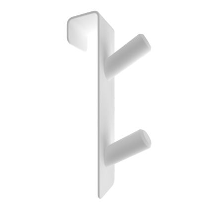 Radiatoriaus kabliukas INOX, nerūdijančio plieno / baltas