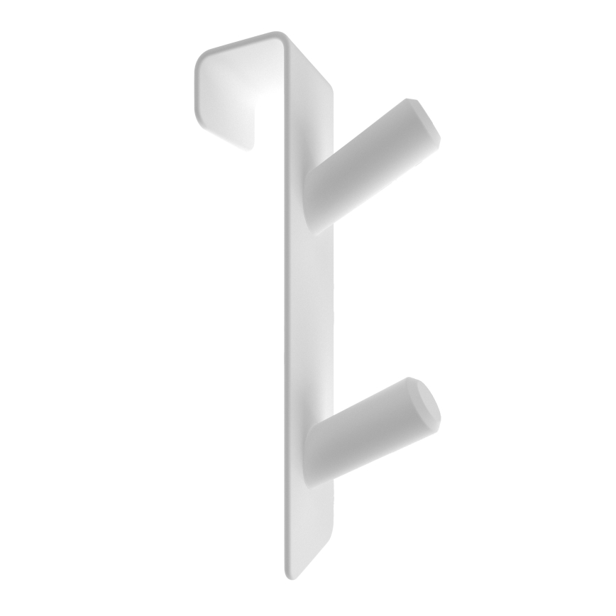 Radiatoriaus kabliukas INOX, nerūdijančio plieno / baltas