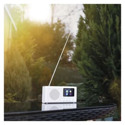 Radija DAB DAB+ FM 3W/5V/4xAA balta