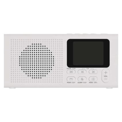 Radija DAB DAB+ FM 3W/5V/4xAA balta