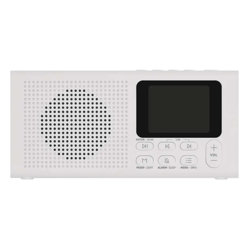 Radija DAB DAB+ FM 3W/5V/4xAA balta