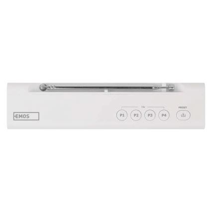 Radija DAB DAB+ FM 3W/5V/4xAA balta