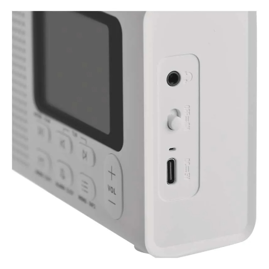 Radija DAB DAB+ FM 3W/5V/4xAA balta