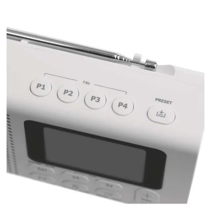 Radija DAB DAB+ FM 3W/5V/4xAA balta