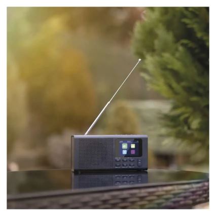 Radija DAB DAB+ FM 3W/5V/4xAA juoda