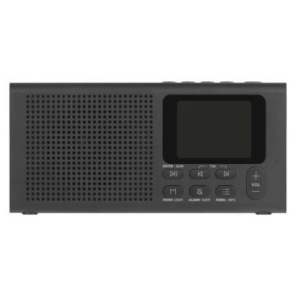 Radija DAB DAB+ FM 3W/5V/4xAA juoda