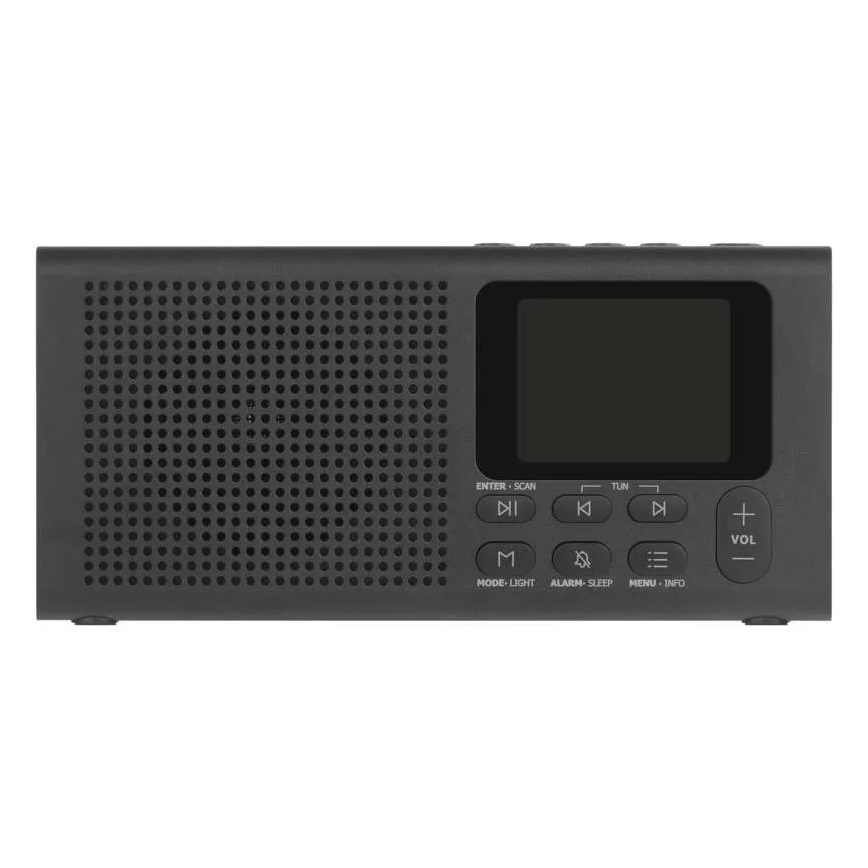 Radija DAB DAB+ FM 3W/5V/4xAA juoda