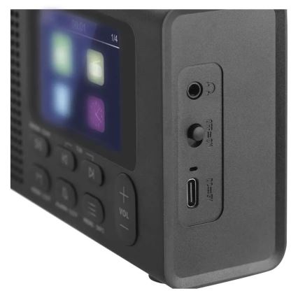 Radija DAB DAB+ FM 3W/5V/4xAA juoda