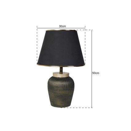 RAMZES stalinė lemputė 1xE27/40W/230V juoda/auksinė