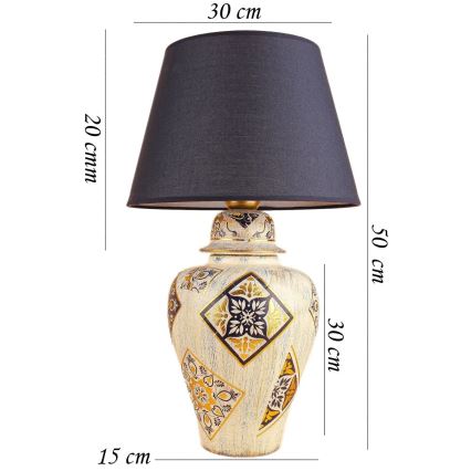 RAMZES Stalo lempa 1xE27/40W/230V Mėlyna/Beżinė